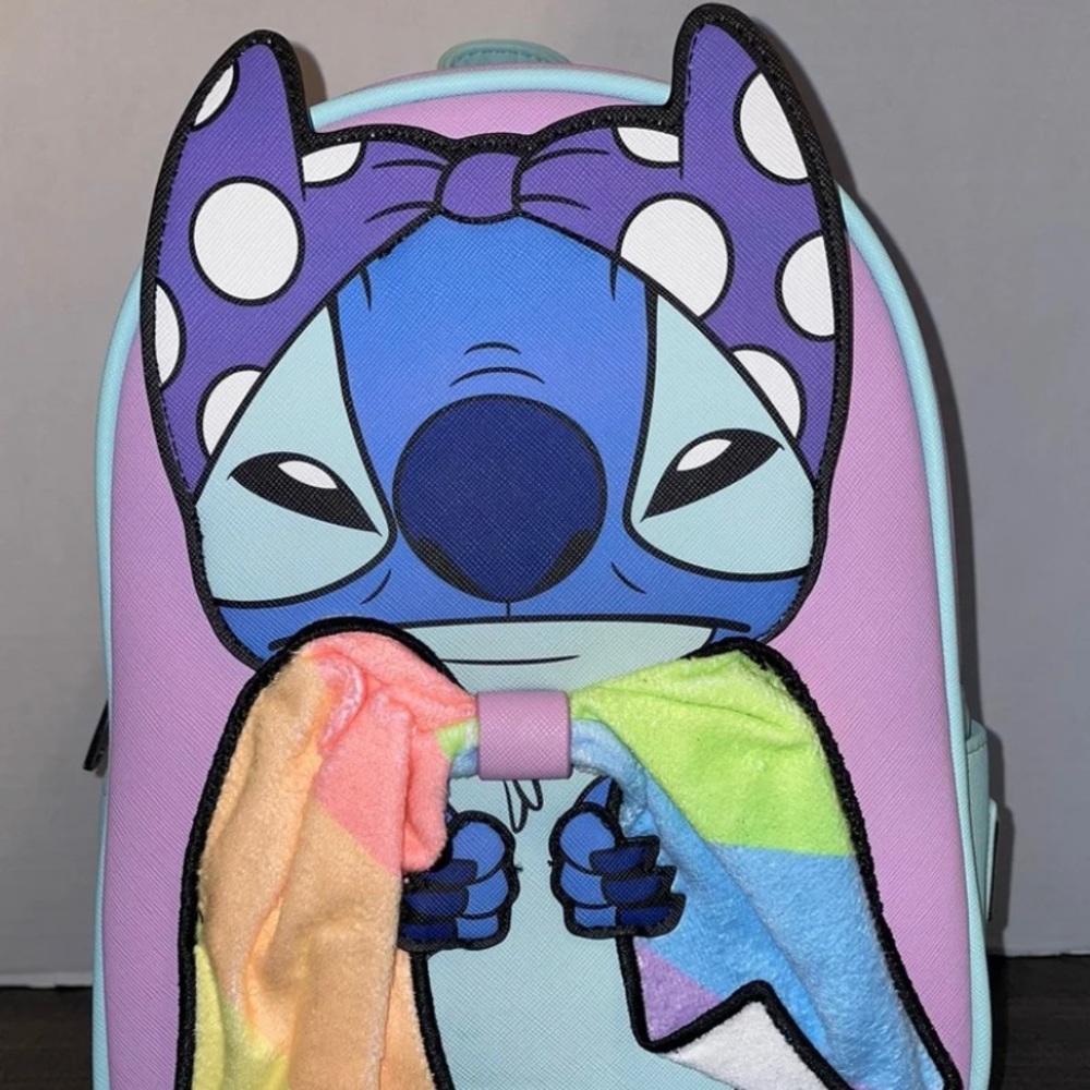 Loungefly Disney Lilo & Stitch Super Stitch with Rainbow Cape Mini Backp…